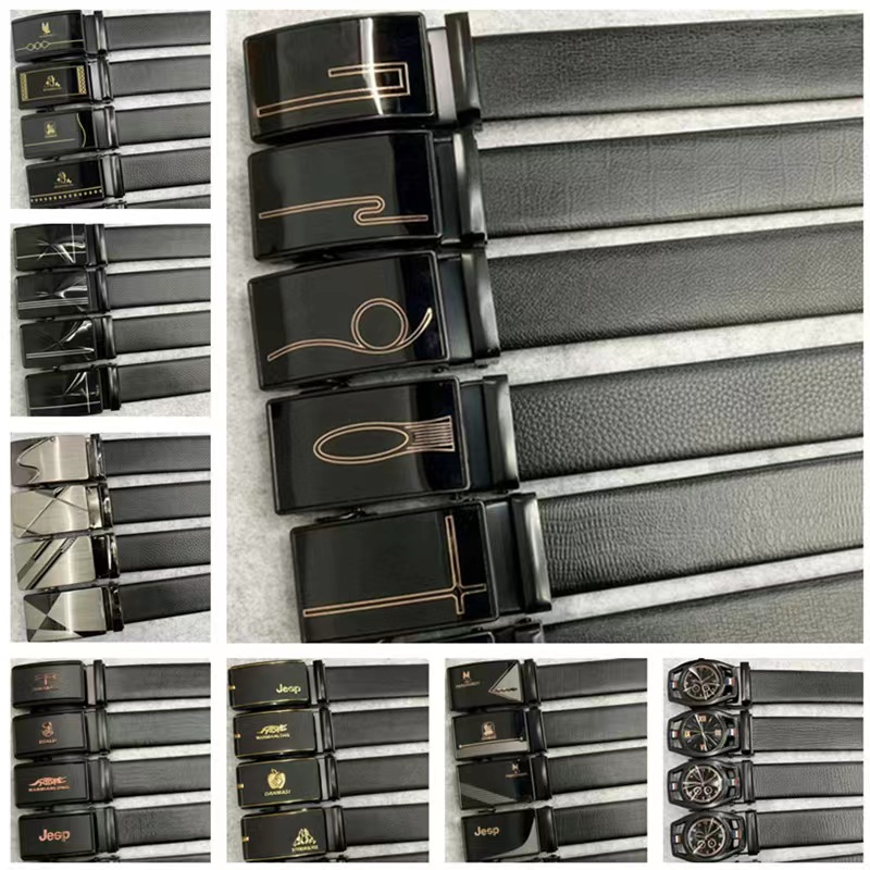 Factory direct sales: Fashionable and versatile, self-locking pvc edge casual pants belt, business dress pants belt, high-end and elegant