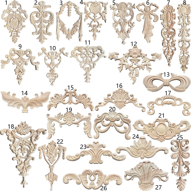New recommendations for wood carvings, European-style solid wood decals, wooden corner flower doors, and Chinese-style TV background wall decorations