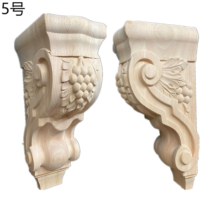 New recommendations for wooden carvings, solid wood European-style column heads, beam supports, Roman column doorways, background walls, decorative decals and corner flowers Specification image