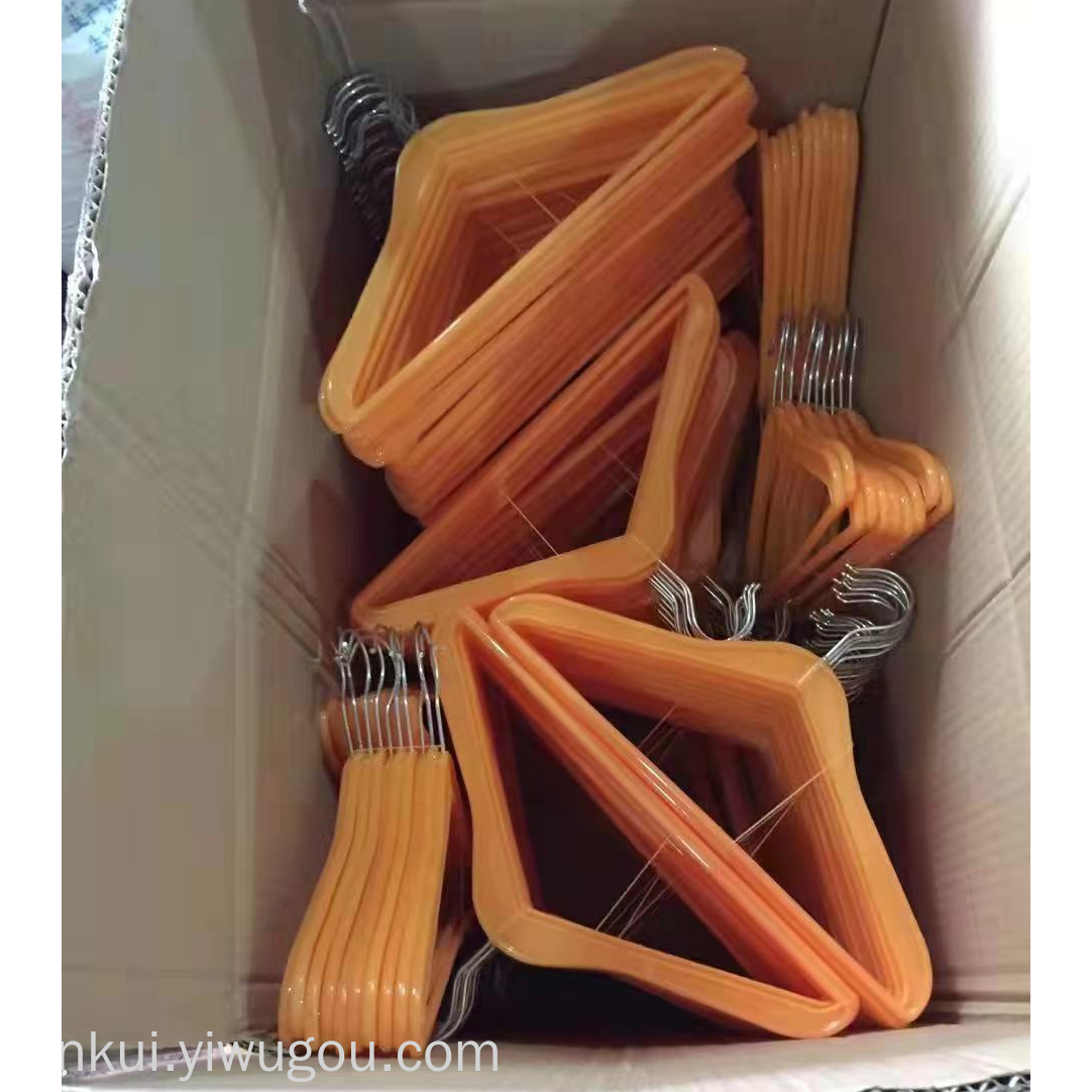 Export adult coat hanger plastic coat hanger one-time coat hanger new material coat hanger yellow coat hanger