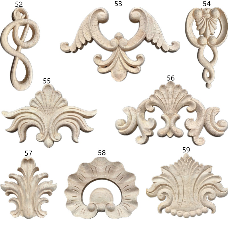 New products of wood carvings, solid wood decals, European-style background walls, furniture and decorative items, corner flower ceilings, Chinese-style flower bows Specification image