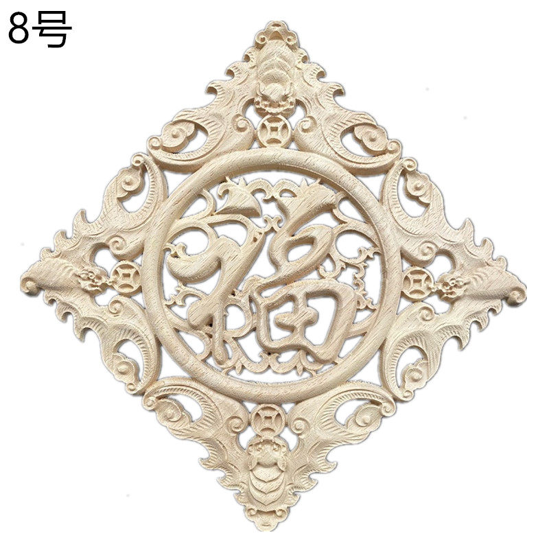 The cabinet doors are decorated with Chinese round solid wood carvings, fish, peonies and lotus flowers, and are embossed with classical Ming and Qing Dynasty craftsmanship Item Picture