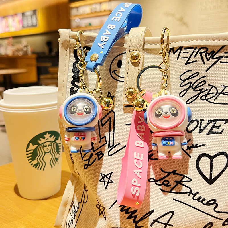 Wholesale of panda keychains, cartoon dolls, keychains, cute bags, pendants, personalized auto parts and creative pendants Specification image