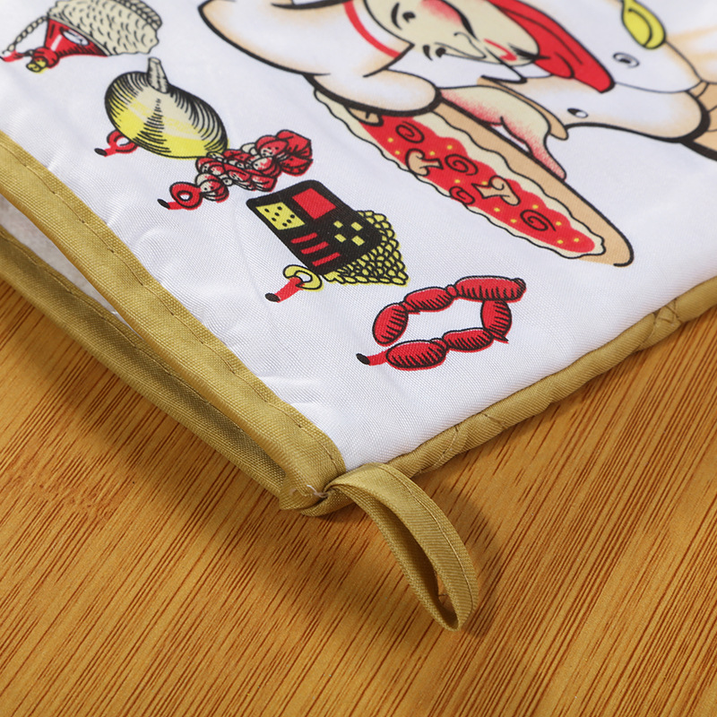 【LOVELY HOME】 Microwave Oven Gloves Pad Towel Three-piece Set Baking Set Home Heat-resistant Gloves Microwave Oven gloves Heat-resistant Gloves Microwave Oven Three-piece set Application Scenario