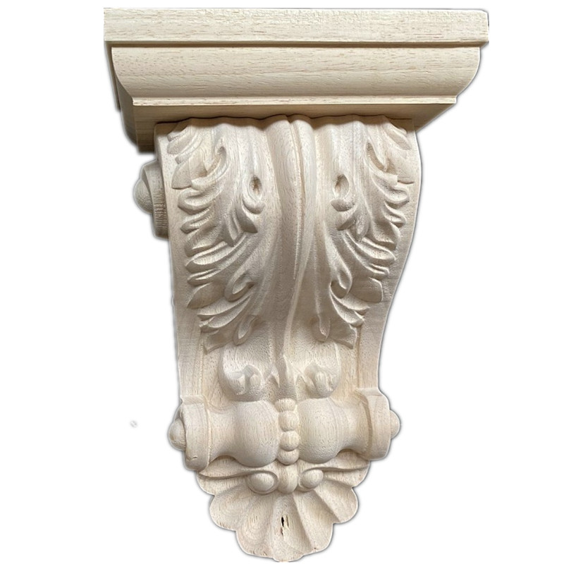 New recommendations for wooden carvings, solid wood European-style column heads, beam supports, Roman column doorways, background walls, decorative decals and corner flowers Item Picture