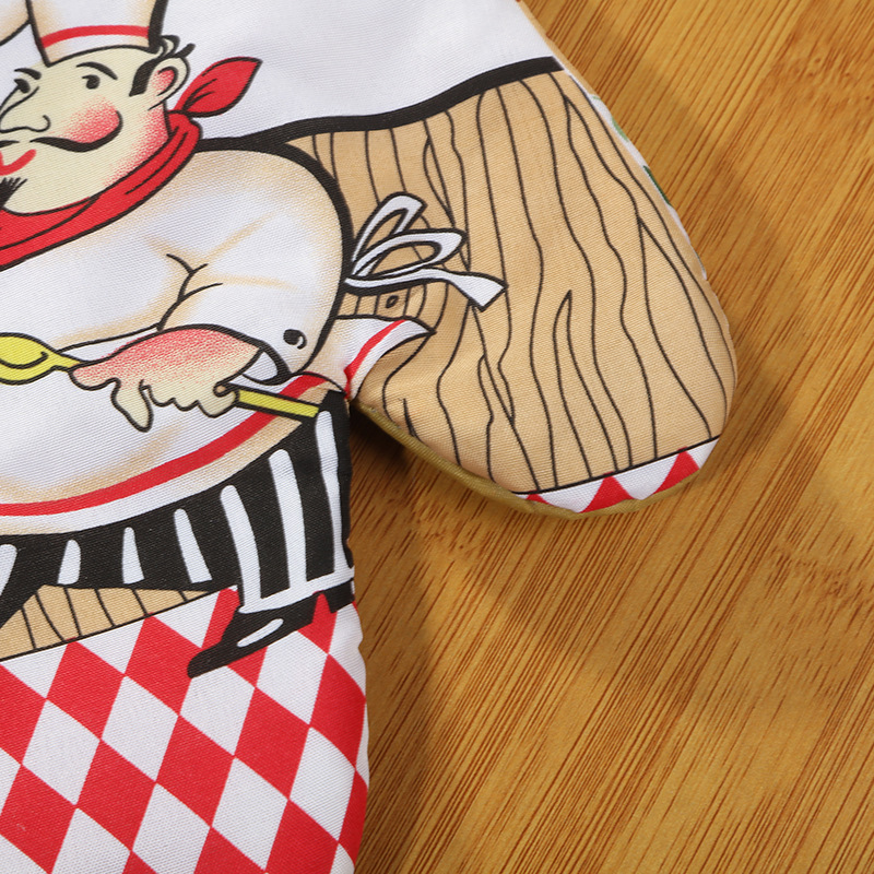 【LOVELY HOME】 Microwave Oven Gloves Pad Towel Three-piece Set Baking Set Home Heat-resistant Gloves Microwave Oven gloves Heat-resistant Gloves Microwave Oven Three-piece set details Picture