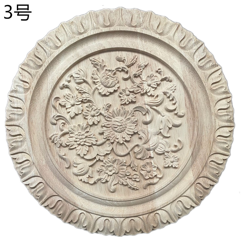 The cabinet doors are decorated with Chinese round solid wood carvings, fish, peonies and lotus flowers, and are embossed with classical Ming and Qing Dynasty craftsmanship details Picture