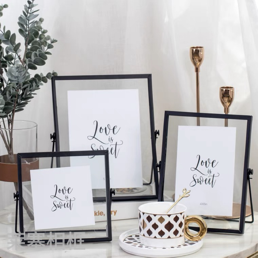 Creative ironwork and metal material decorative items for home decoration, living room and bedroom handicrafts, photos, metal photo frames