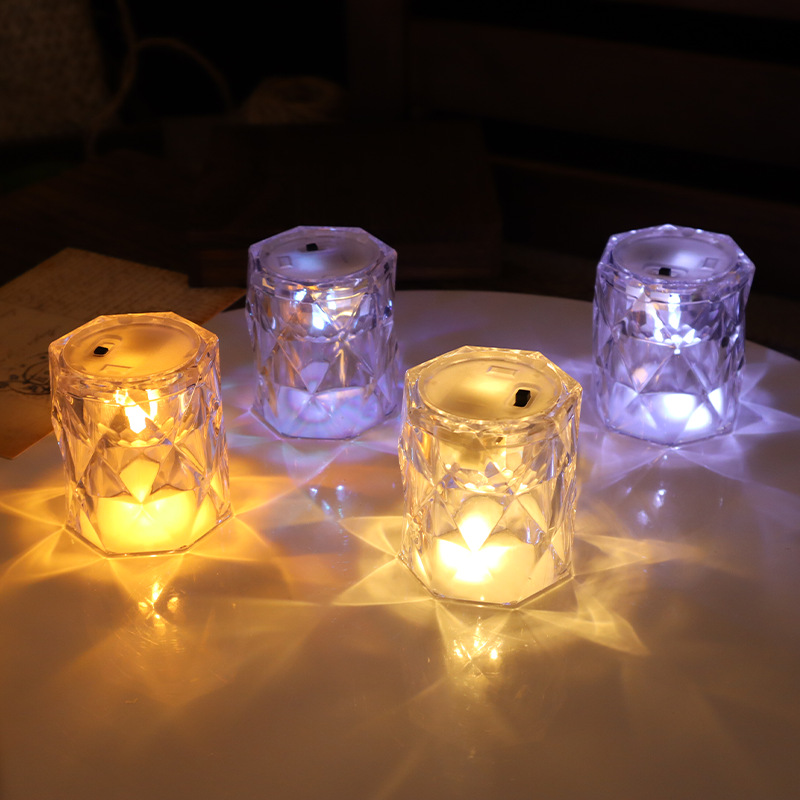 Rose petal light and shadow Spanish ambient desk lamp, Ins-style decorative night light, photo ambient light, desk lamp battery