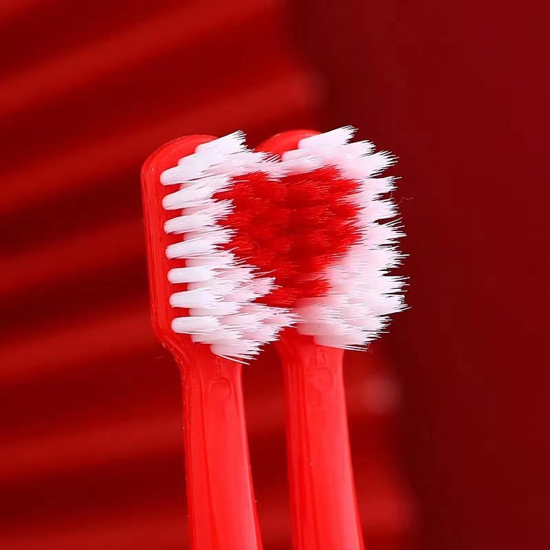 520 1314 Wedding Red Toothbrush, couple soft bristled dowry items, bride's family, bride's family, dragon and phoenix wedding toiletries toothbrush Application Scenario