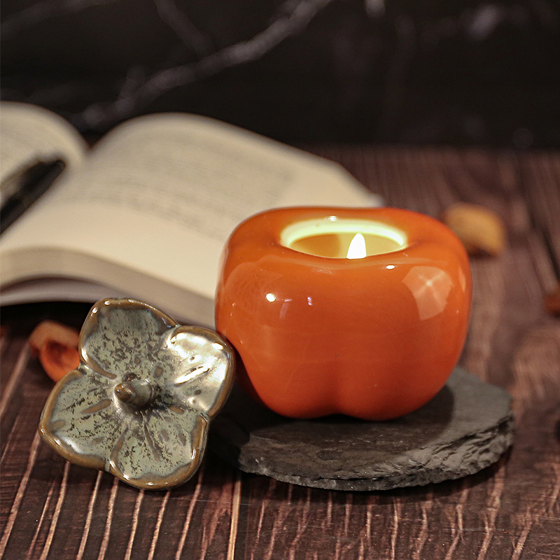 Persimmon Ruyi Gift Box Aromatherapy Candle Birthday Gift With Hand Gift Creative Decorative Candle Aromatherapy Wholesale details Picture