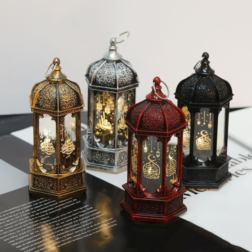 New retro hexagonal glass small wind lamps, night lights, LED illuminated ornaments, Christmas interior decorations from Europe and America