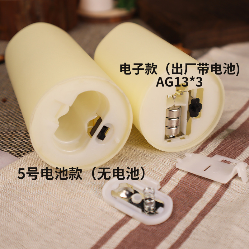 LED electronic candles, acrylic imitation glass cup tubes, electronic candle lamps, plastic candles, bullet heads, swing batteries Application Scenario