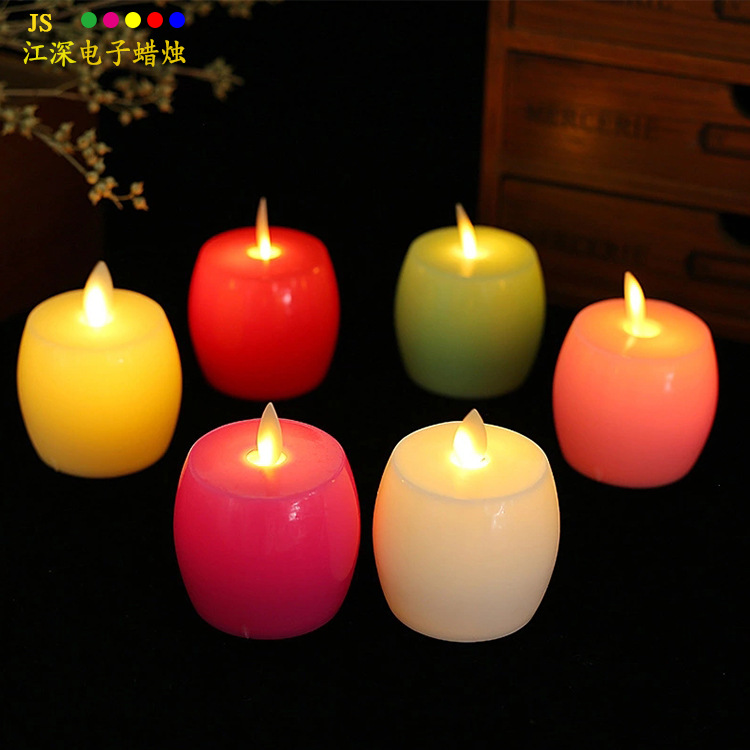 Simulation Apple electronic candle lights led children stage props Birthday party Christmas decoration ins candles thumbnail