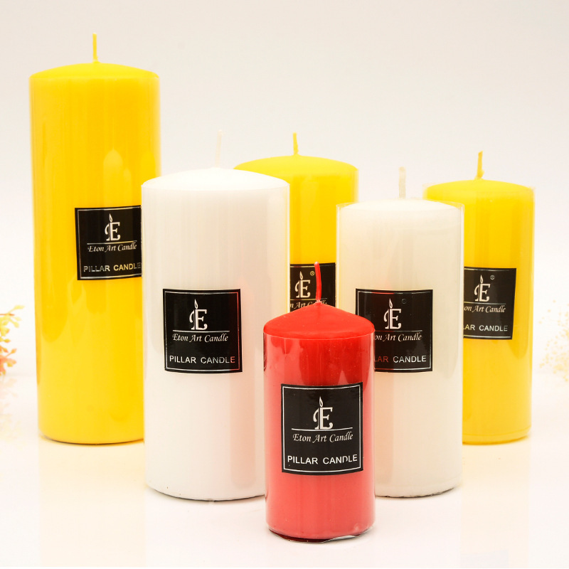 生日婚庆香薰柱蜡无烟无味去异味烛光晚餐酒吧烛台礼品浪漫蜡烛