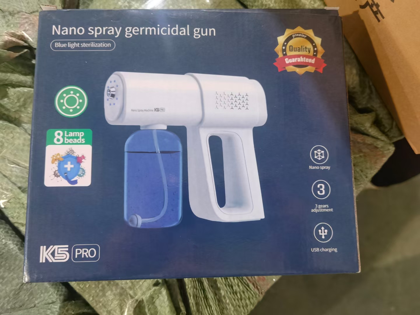 k5prok5喷雾消毒枪酒精液喷洒机纳米蓝光消毒喷枪酒精枪