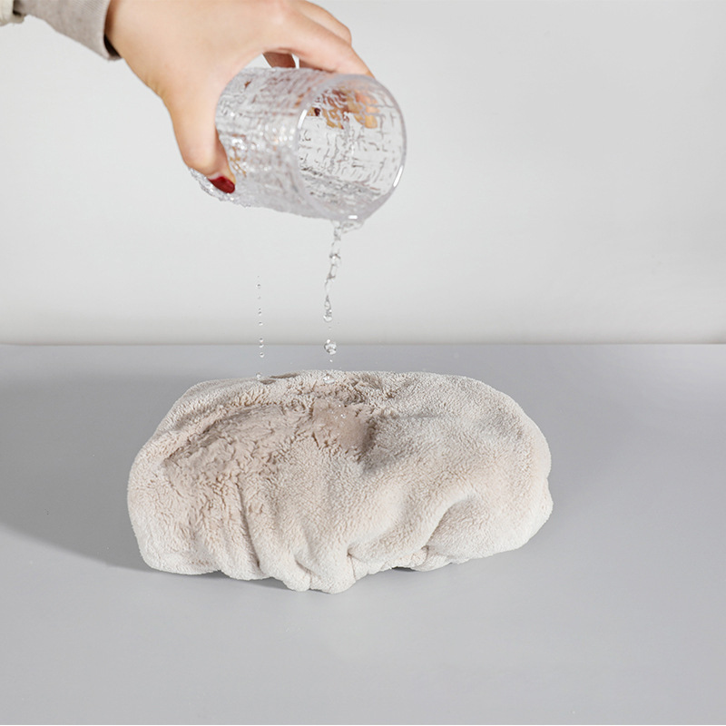 Thickened coral fleece headscarf, dry hair cap, women's absorbent quick-drying towel, cartoon shower cap, cute dry hair towel details Picture