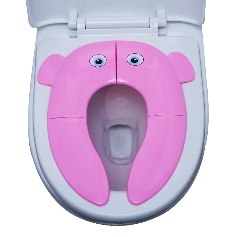 Cute Color Bear Optional Modified Baby Potty Travel Convenient And Easy To Carry Foldable Children's Toilet Seat Specification drawing