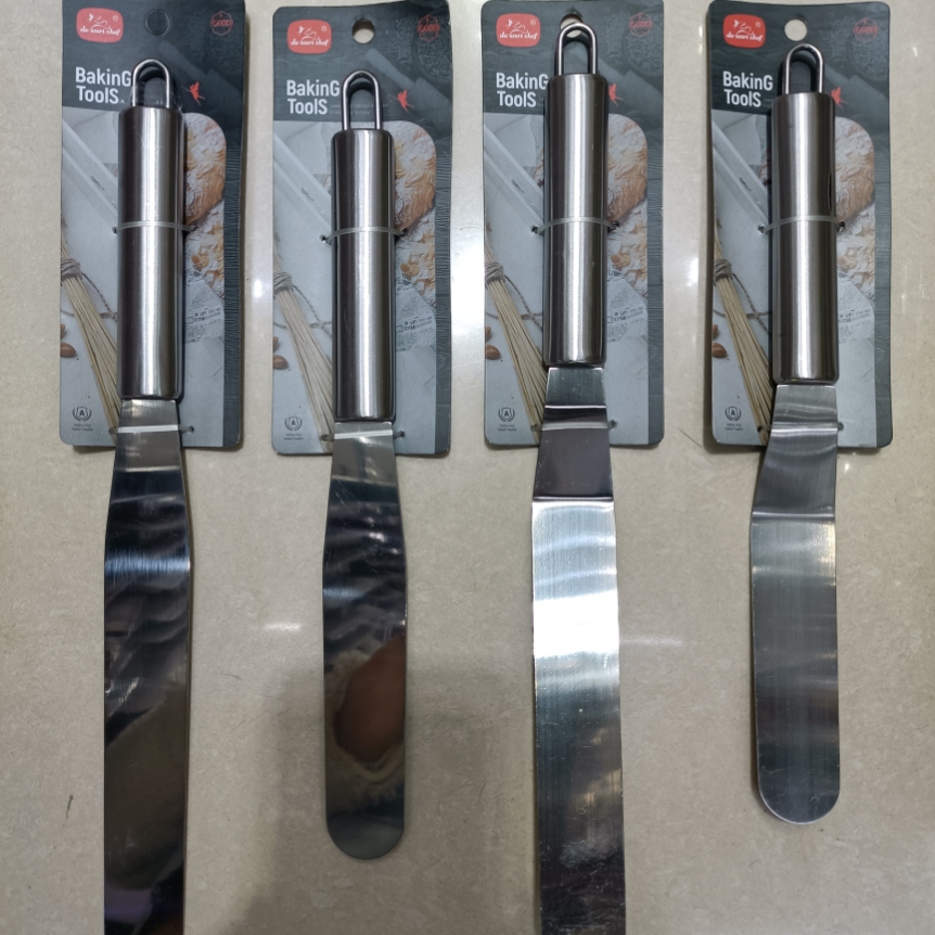 Baking tools: 38/43 cm long wooden handle stainless steel serrated knife, cake knife, decorating knife, bread knife Item Picture