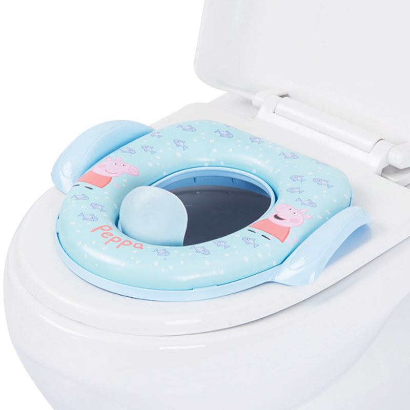 厂家批发新款卡通多色手柄带字母辅助儿童坐便圈儿童马桶坐便垫