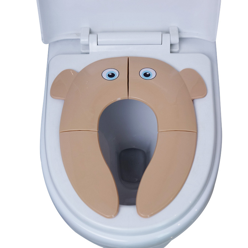 Cute Color Bear Optional Modified Baby Potty Travel Convenient And Easy To Carry Foldable Children's Toilet Seat Application Scenario