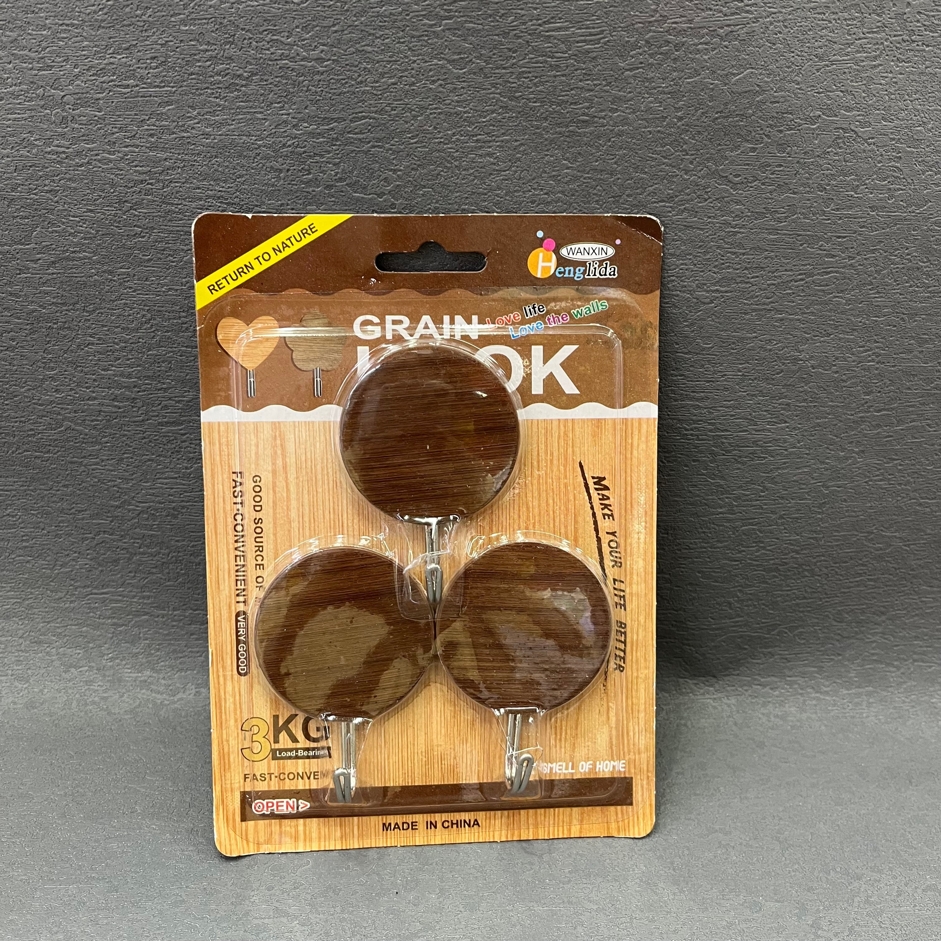 木制挂钩 多种形状衣帽钩壁挂 门后挂钩粘钩免打孔