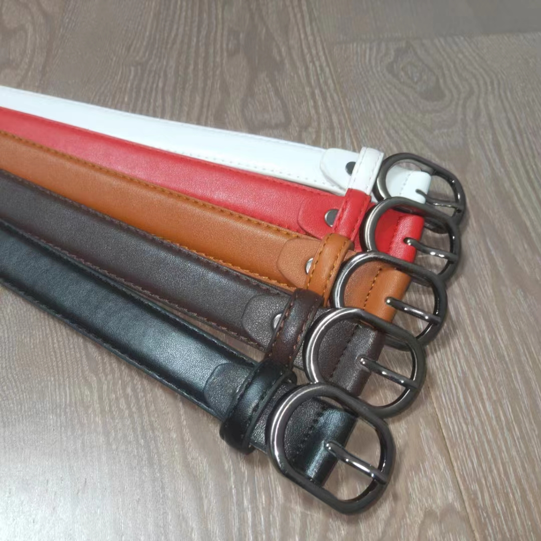 Women's leather style stylish belt 2.5 women's leisure Japanese word pin belt manufacturers wholesale spot thumbnail