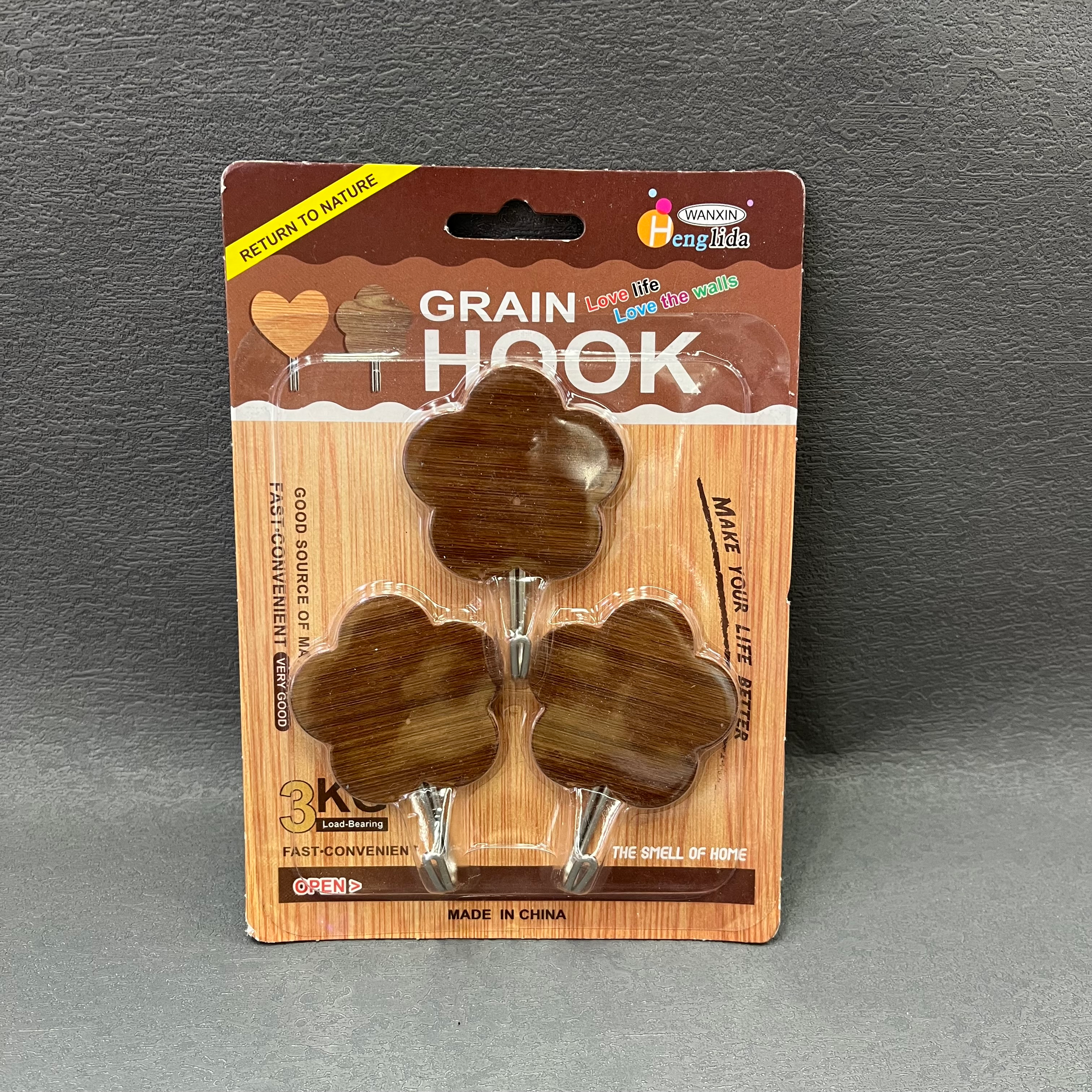 木制挂钩 多种形状衣帽钩壁挂 门后挂钩粘钩免打孔