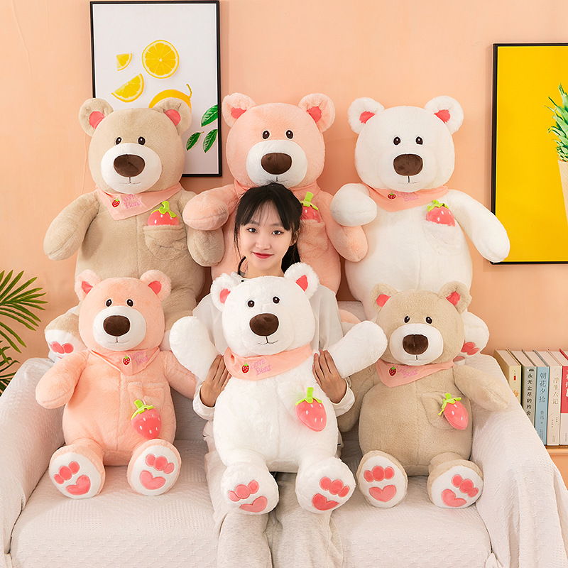Fresa oso bonito bonnie pequeño conejo pelo bufanda oso muñeca juguete de peluche regalo para niños Item Picture