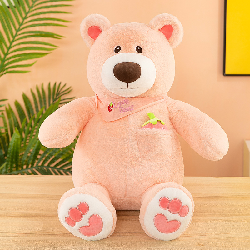 Fresa oso bonito bonnie pequeño conejo pelo bufanda oso muñeca juguete de peluche regalo para niños Specification image