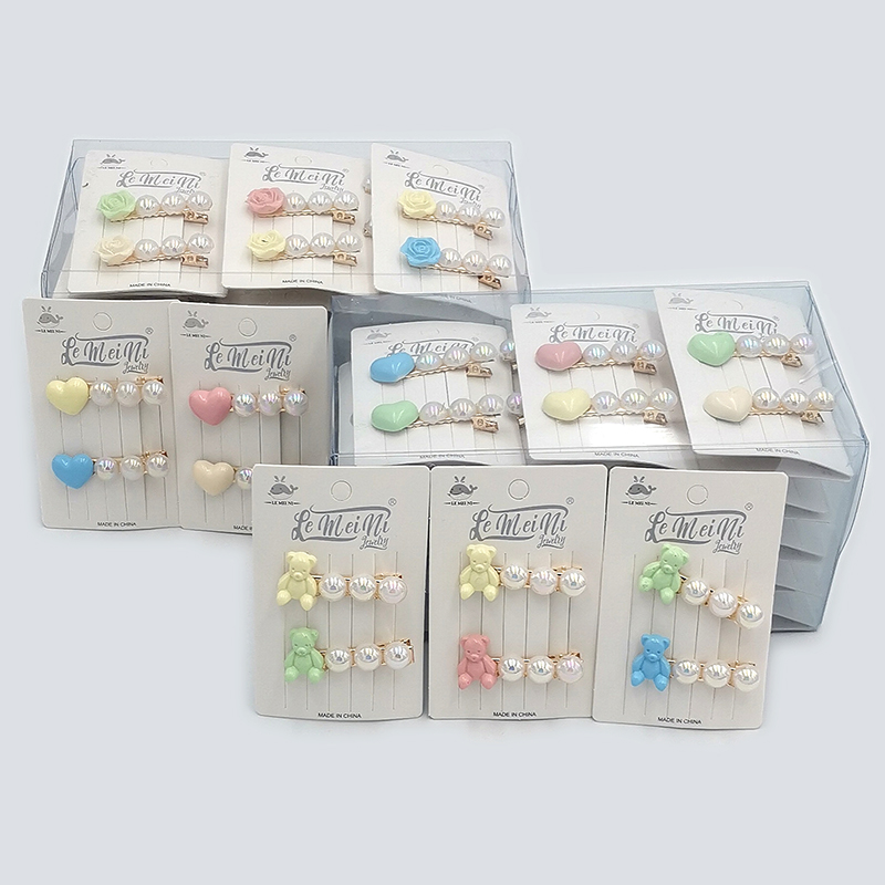 N3215 offers a variety of pearl fashion duck clips, hair clips, duck clips, hair accessories, headwear, and Japanese and Korean accessories for wholesale at a 2-yuan store Item Picture