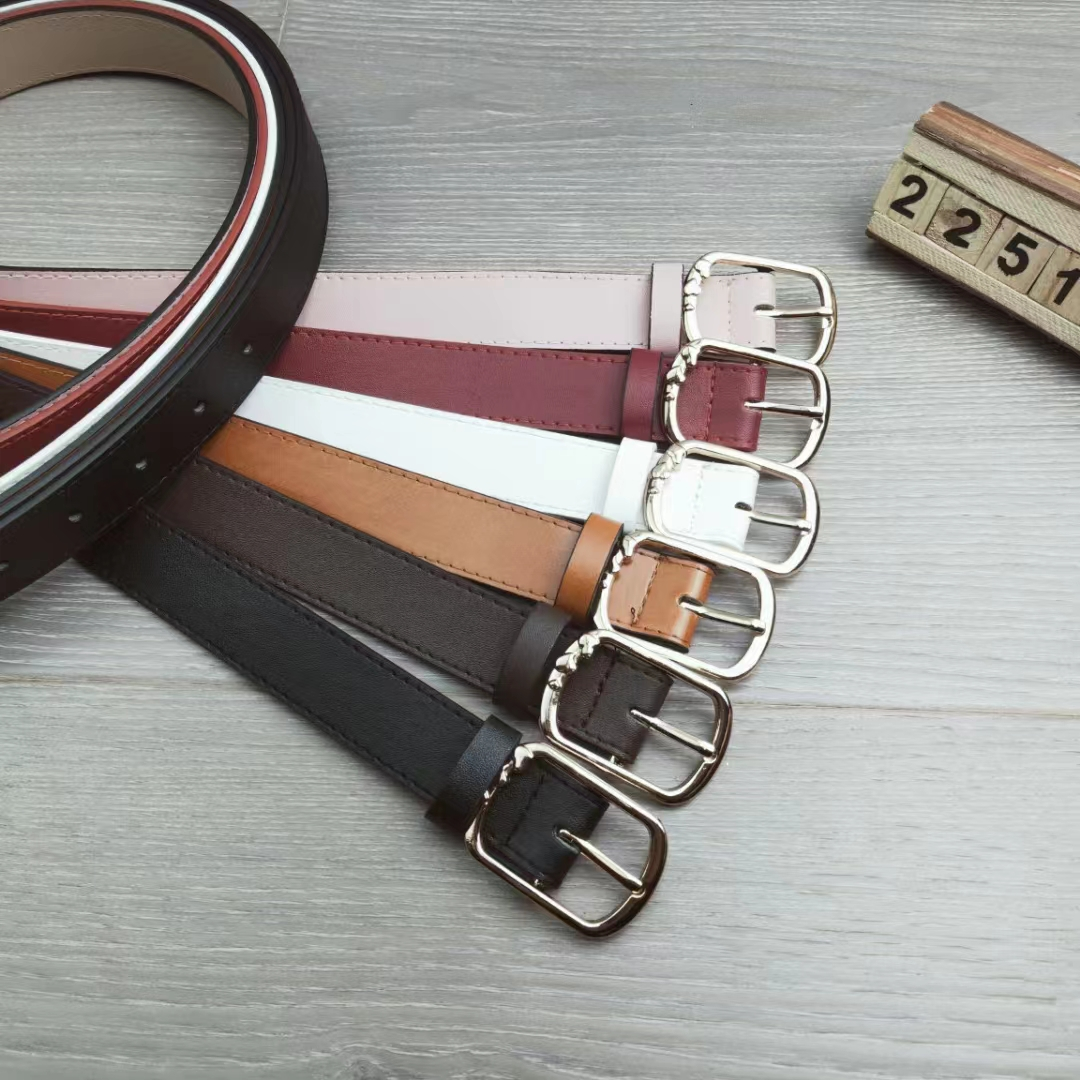 3.0 Women's piercing day button fashion simple women's belt women's trend all matching belt manufacturers direct sales thumbnail