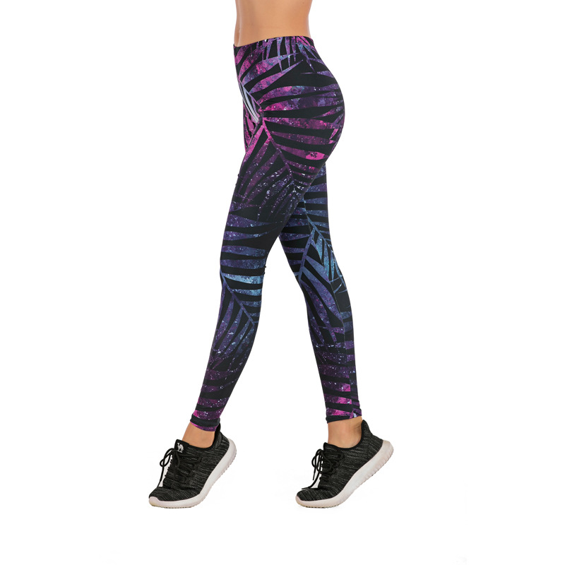 zohra wholesale hot-selling summer thin leggings, printed hip-lifting yoga pants, and women's leggings details Picture