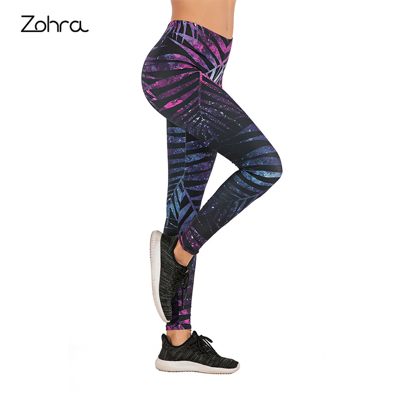 zohra wholesale hot-selling summer thin leggings, printed hip-lifting yoga pants, and women's leggings