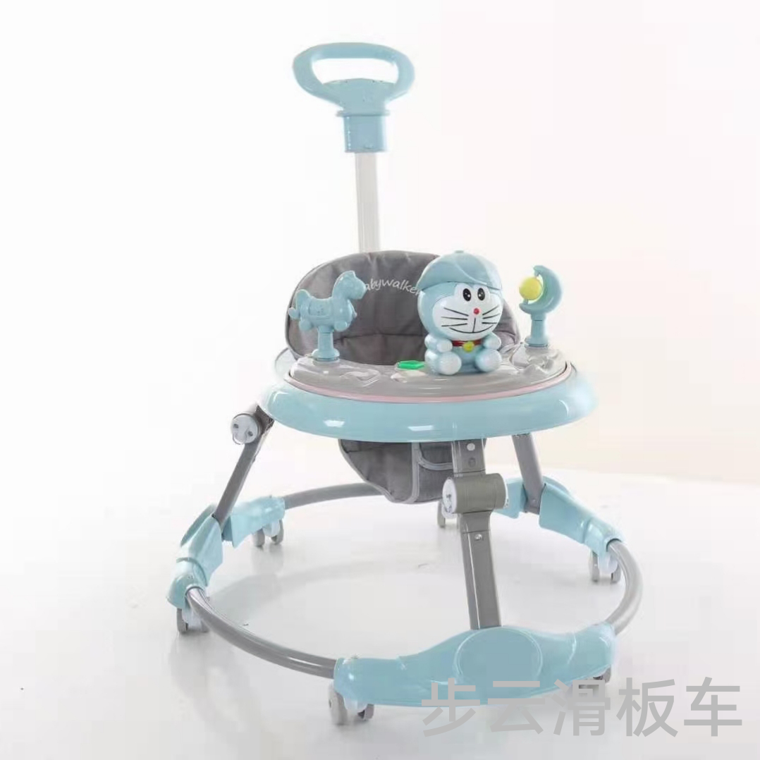Buyun baby walker with push rod to prevent O-shaped legs. It is a multi-functional baby walker that can be used and pushed by babies