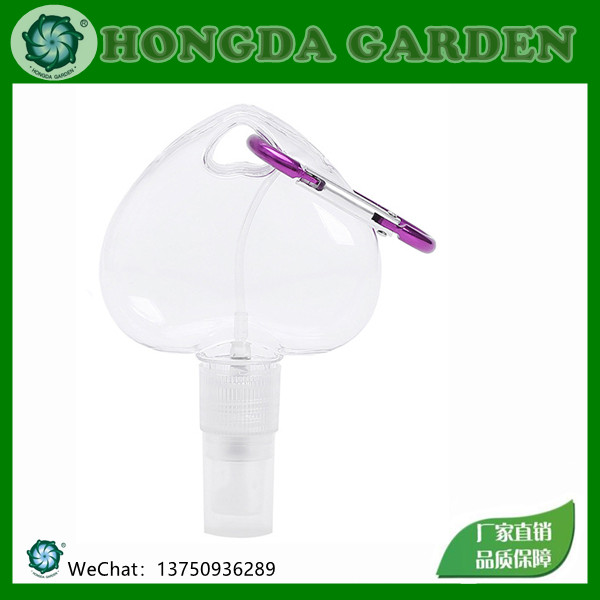 Heart separate hook bottle 30mlPETG Children's love spray bottle disposable gel mountaineering buckle bottle
