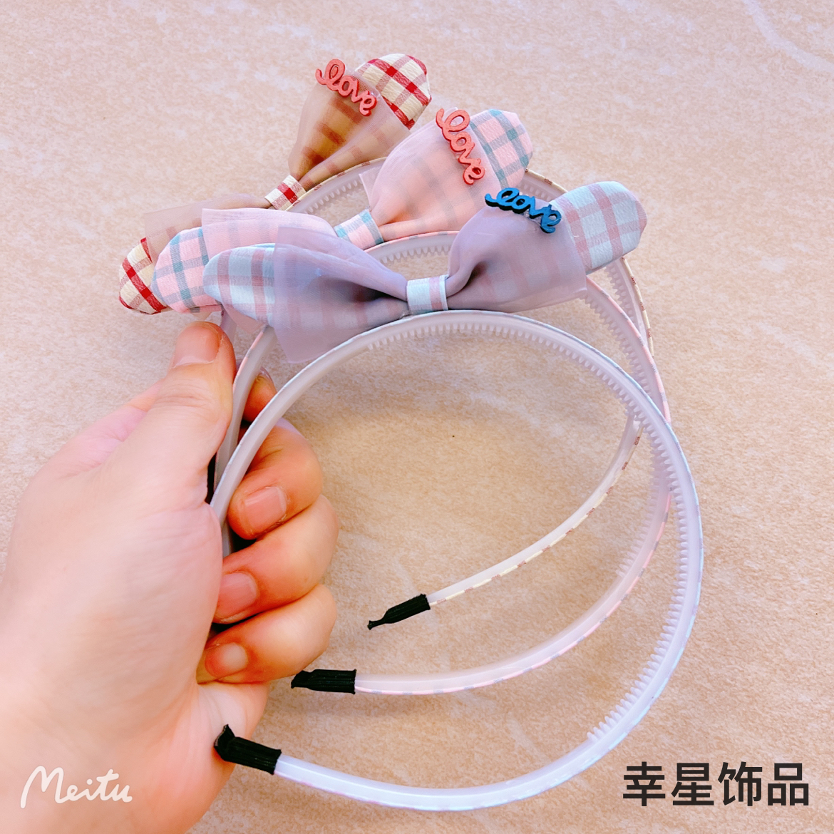 YAJA children's hair band, Korean princess anti-slip headband, bow fabric with teeth, sweet and super cute headband hair accessory Application Scenario