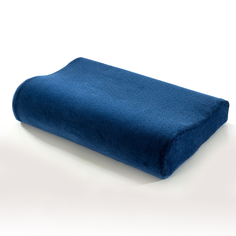 慢回弹记忆棉太空天鹅绒波浪枕礼品促销枕头单人睡眠记忆枕芯厂家