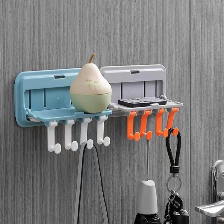 New multi-functional hook, creative no-drilling strong adhesive hook, kitchen and bathroom adhesive hook, wall-mounted mobile phone storage rack details Picture