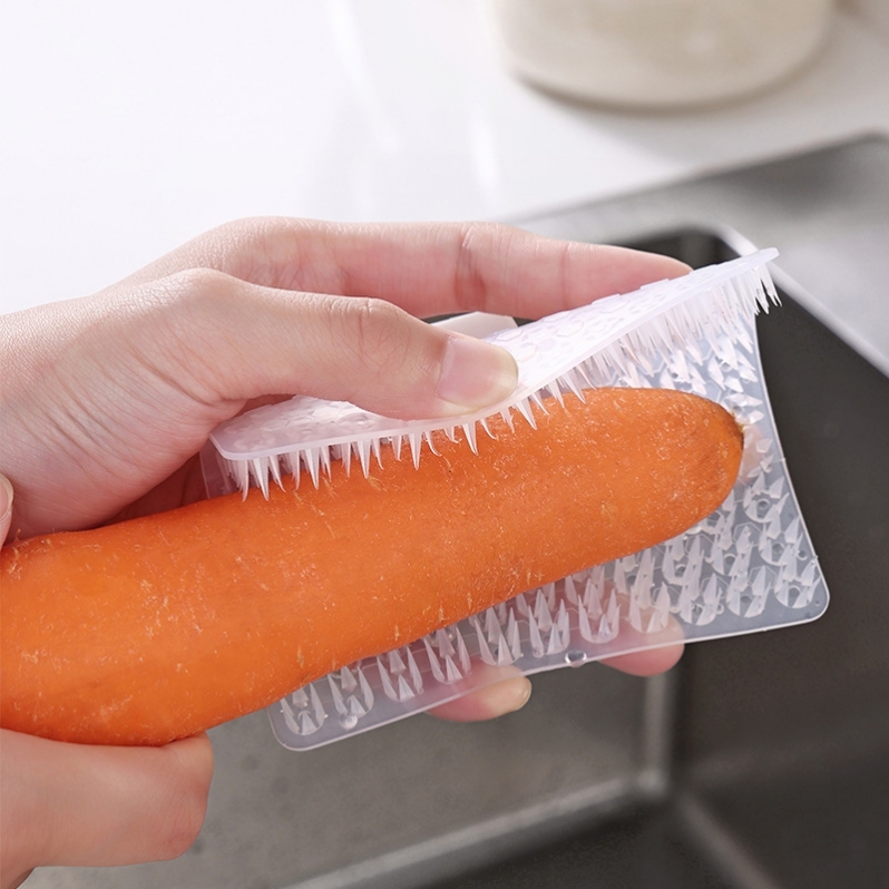 Fruit brush, fruit and vegetable cleaning brush, multi-functional flexible crevice cleaning tool, kitchen vegetable and fruit washing brush