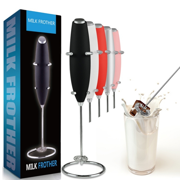 Cross-border new plastic handheld stand milk foam machine Electric milk foam machine battery milk foam machine