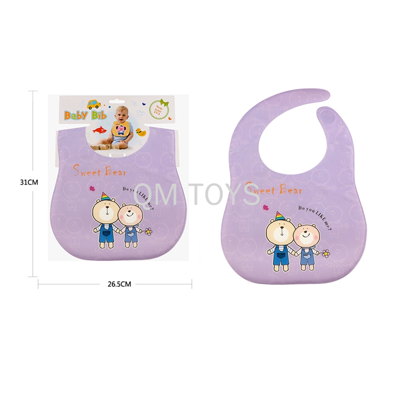 婴幼儿玩具 宝宝可爱围兜围嘴软硅胶防水