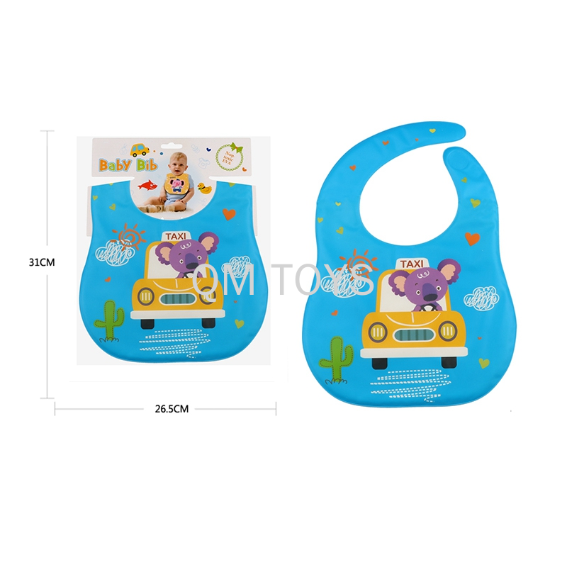 婴幼儿玩具 宝宝可爱围兜围嘴软硅胶防水