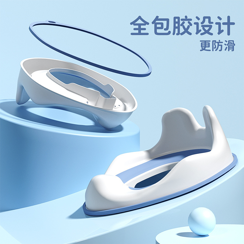 Household Children's Toilet Seat Category Ladder Type Toilet Seat Non-Slip Auxiliary Stool Stool For Children details Picture