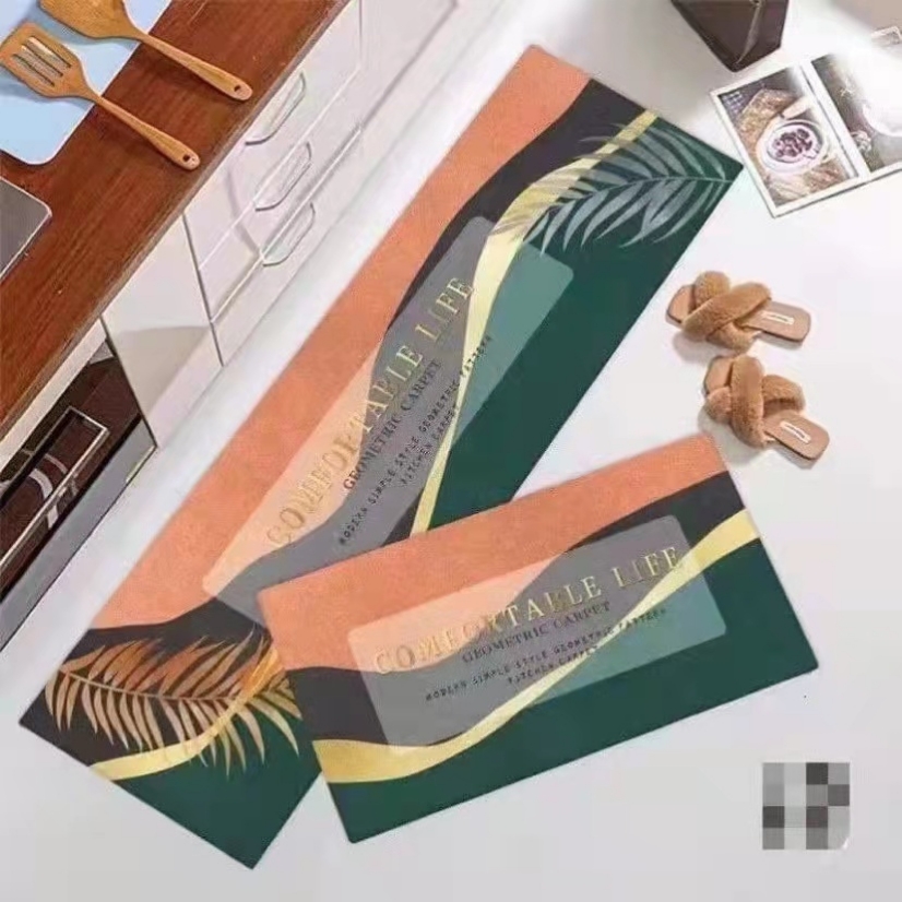 Absorbent Kitchen Special Mat Non-Slip And Oil Resistant Carpet Home Crystal Velvet Soft Mat Can Be Wiped Clean And Dirty Foot Mat Specification drawing