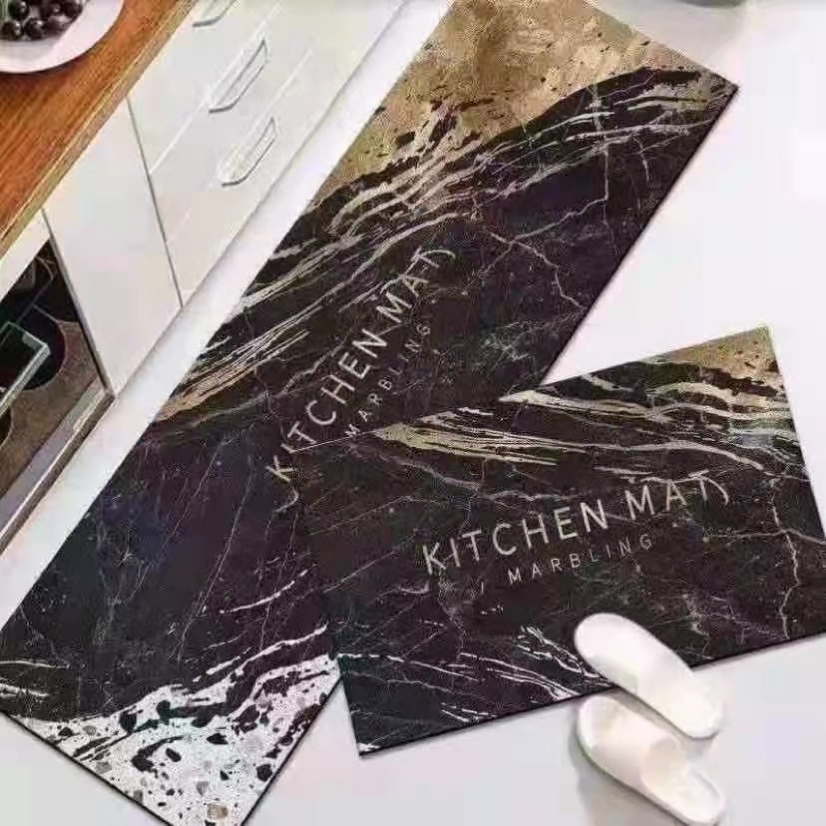 Absorbent Kitchen Special Mat Non-Slip And Oil Resistant Carpet Home Crystal Velvet Soft Mat Can Be Wiped Clean And Dirty Foot Mat Application Scenario