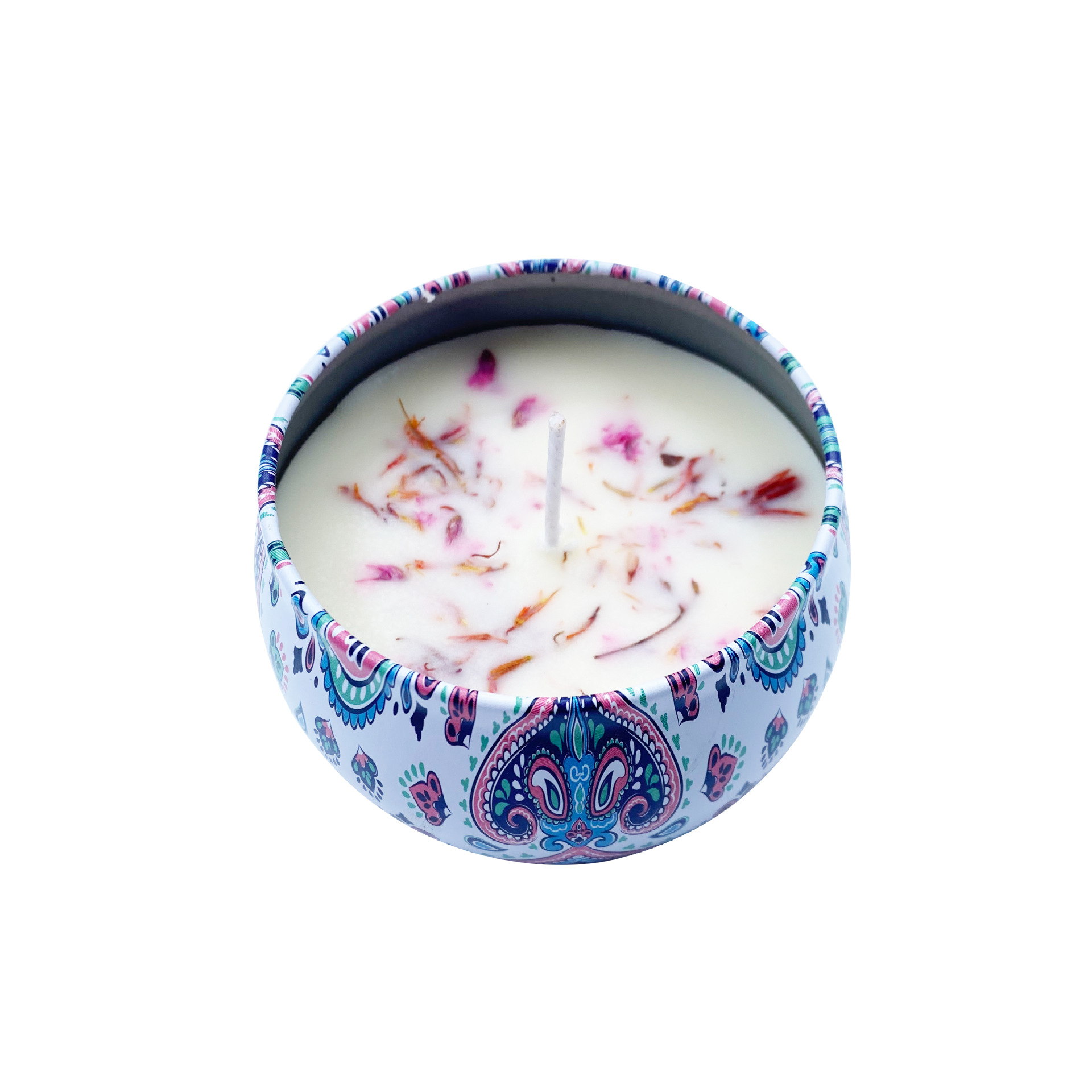 情人节干花铁盒装香薰蜡烛芬芳香味婚礼用伴手礼居家装饰