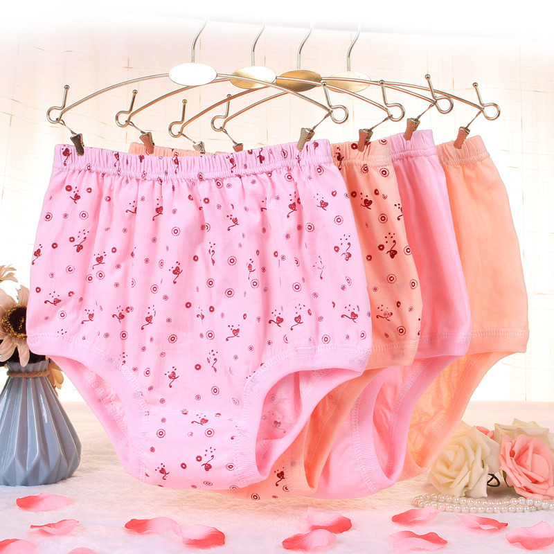 Senior underwear women cotton senior large size high waisted senior briefs women cotton full head mother underpants
