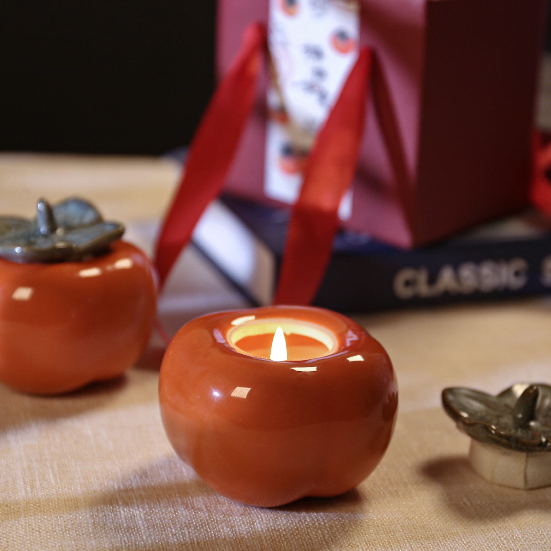Persimmon Ruyi scented Candle Plant Essential Oil Fragrance Box Wedding Companion Gift Mother's Day gift thumbnail