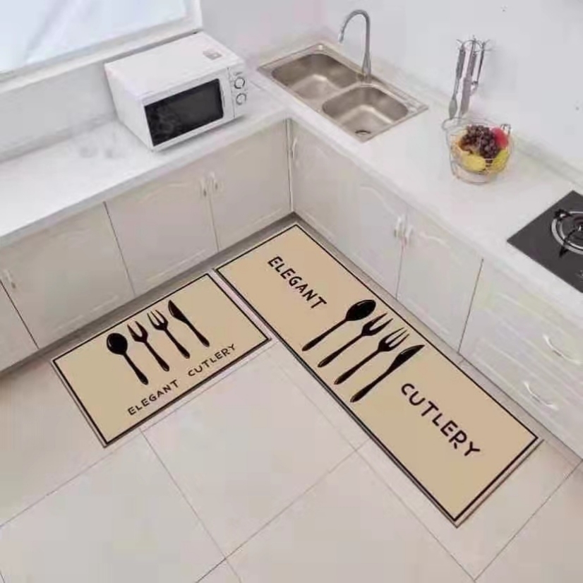 Absorbent Kitchen Special Mat Non-Slip And Oil Resistant Carpet Home Crystal Velvet Soft Mat Can Be Wiped Clean And Dirty Foot Mat details Picture
